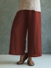 Wide Leg Pure Color Loose Elastic Waist Vintage Pants