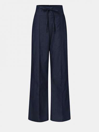 Solid Color Drawstring Pocket High Waist Casual Pants For Women - Click Image to Close