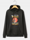 Cartoon Halloween Print Long Sleeve Hoodie With Pocket