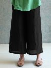 Wide Leg Pure Color Loose Elastic Waist Vintage Pants