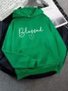 Casual Letter Printed Long Sleeve Hoodie With Pocket