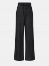 Solid Color Drawstring Pocket High Waist Casual Pants For Women