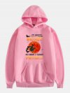 Cartoon Halloween Print Long Sleeve Hoodie With Pocket