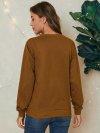 Cartoon Animal Print O-neck Long Sleeve Casual Sweatshirt For Women